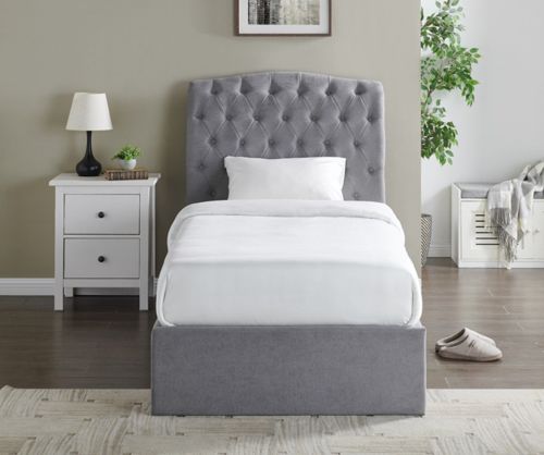 Limelight Rosa Light Grey Fabric Storage Bed Frame