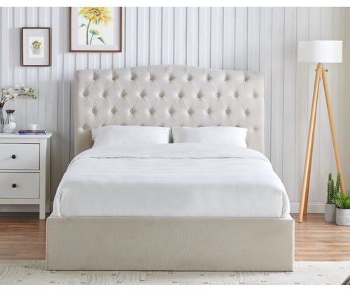 Limelight Rosa Natural Fabric Storage Bed Frame