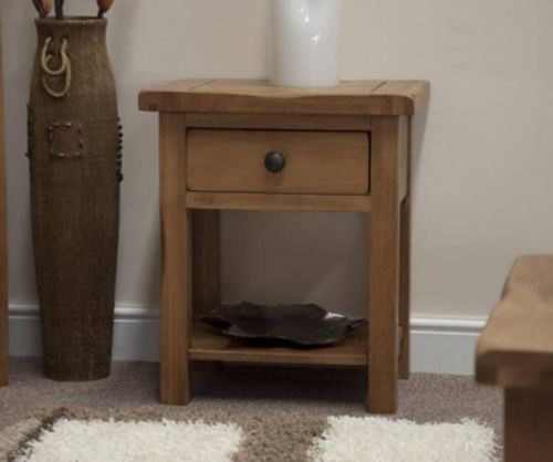 Homestyle GB Rustic Oak Lamp Table