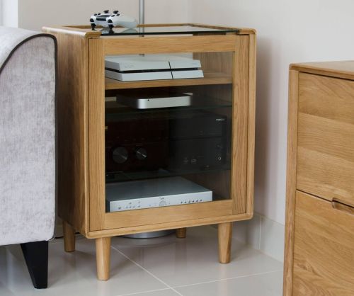 Homestyle GB Scandic Solid Oak HiFi Unit