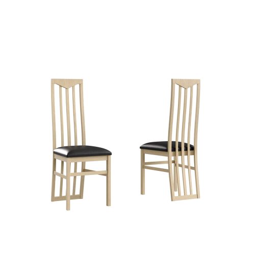 Ben Company Sonia Light Oak Italian Dining Chair in Pair