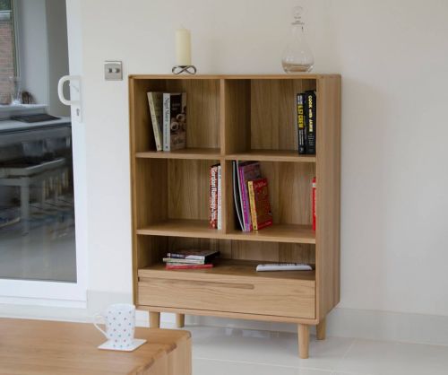 Homestyle GB Scandic Solid Oak Small Bookcase