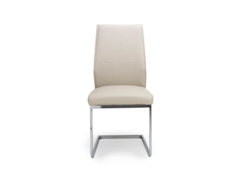 Furniture Link Seattle Taupe Faux Leather Dining Chair in Pair