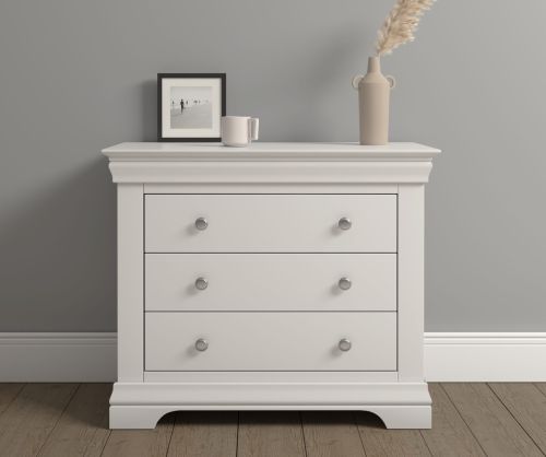  Seconique Furniture Bordeaux Ivory 3 Drawer Chest 