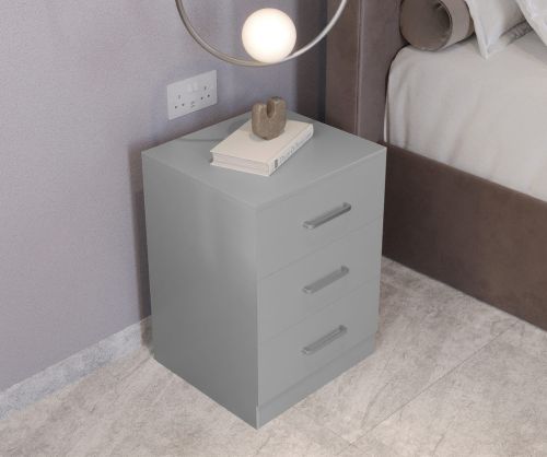 Seconique Furniture Dakota Dark Grey 3 Drawer Chest