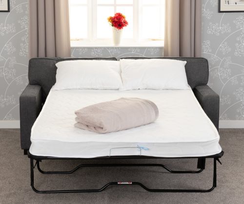 Seconique Furniture Eton Dark Grey Fabric Sofa Bed