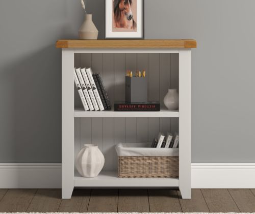  Seconique Furniture Windsor Ivory & Oak Low Bookcase