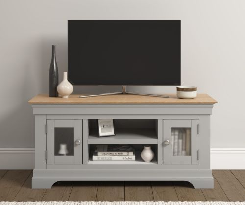 Seconique Furniture Bordeaux Small TV Stand – Pebble Grey 