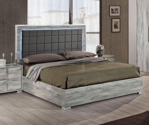 H2O Design Serena Light Grey Italian Bed
