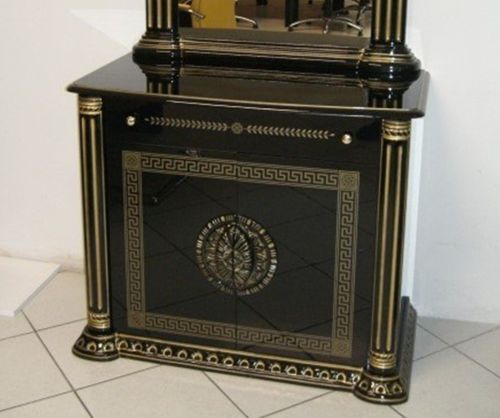 H2O Design Aurora Black and Gold Italian 2 Door Sideboard