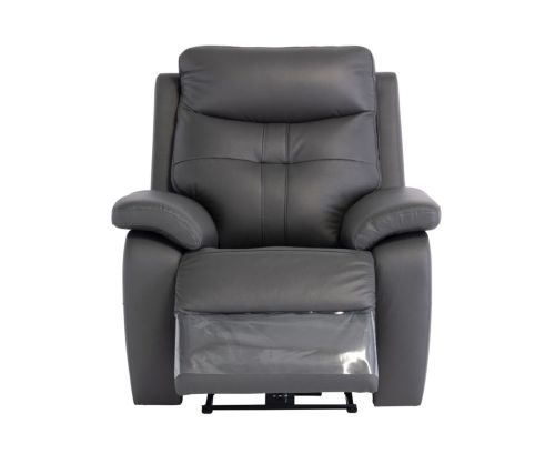World Furniture Sophia Charcoal Leather Electric Recliner Chair