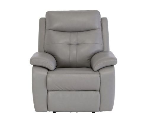 World Furniture Sophia Grey Leather Electric Recliner Chair