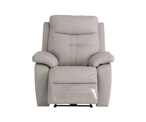 World Furniture Sophia Lightgrey Leather Electric Recliner Chair
