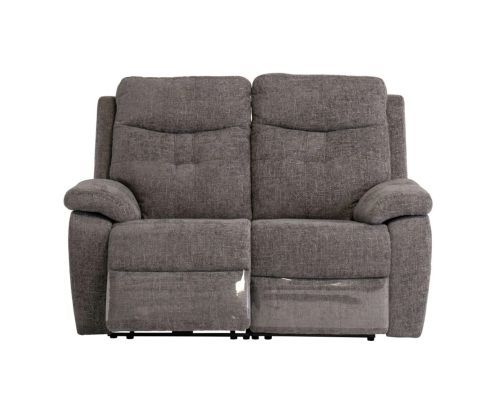 World Furniture Sophia Graphite Chanel Fabric Electric Recliner 2 Seater Sofa