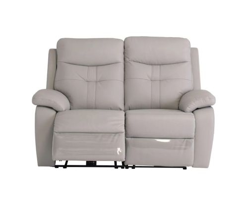 World Furniture Sophia Lightgrey Leather Electric Recliner 2 Seater Sofa