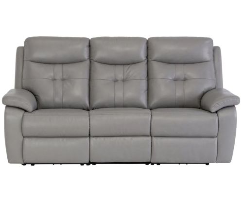 World Furniture Sophia Grey Leather Electric Recliner 3 Seater Sofa