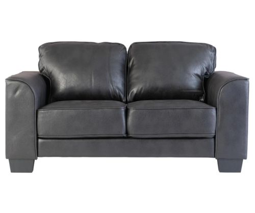 World Furniture Spencer Distressed Black Fabric Fixed 2 Seater Sofa
