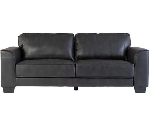 World Furniture Spencer Distressed Black Fabric Fixed 3 Seater Sofa