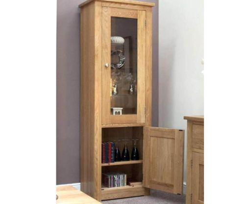 Homestyle GB Torino Oak 1 Glass Door Bookcase