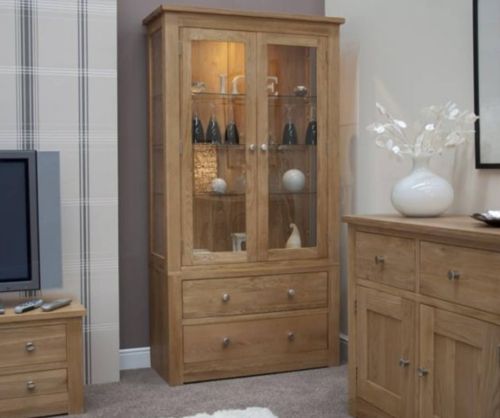 Homestyle GB Torino Oak Glass Display Unit