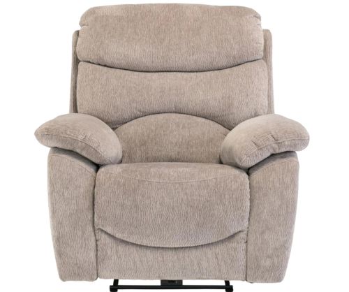 World Furniture Tuscany Mink Fabric Electric Recliner Chair