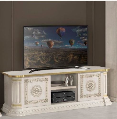 H2O Design Aurora Beige Birch Gold Italian Low TV Unit