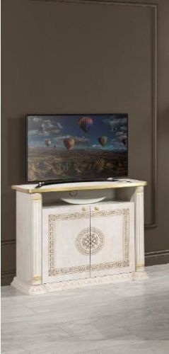 H2O Design Aurora Beige Birch Gold Italian TV Unit