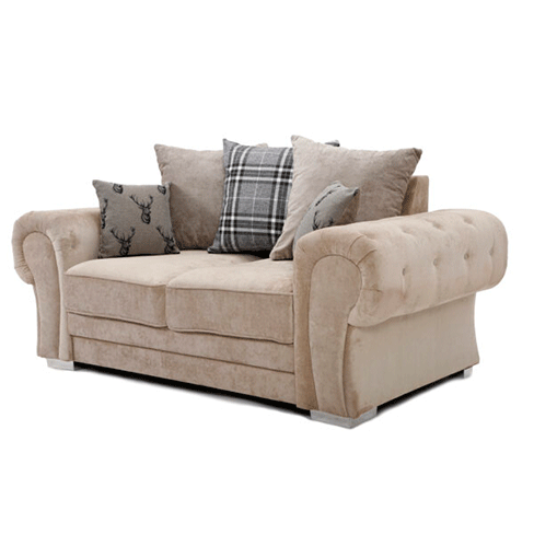 MNS Verona Fabric Suite - Scatter Back 2 Seater Sofa Mink