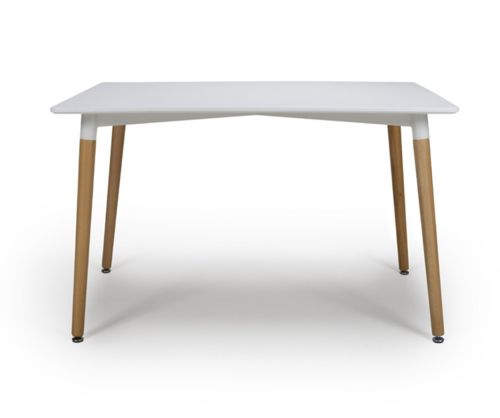 Furniture Link Urban White 120cm Rectangular Dining Table Only