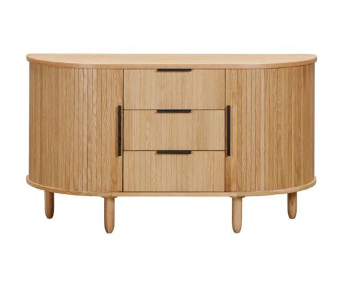 Furniture Link Vermont Oak Large Curved Sideboard