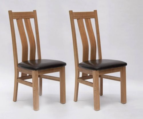 Homestyle GB Vermont Maria Bycast Leather Dining Chair in Pair