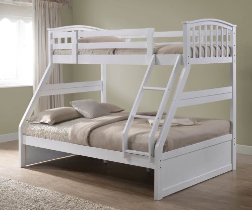 Artisan White Three Sleeper Wooden Bed Frame