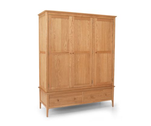 Heritance Corbet Oak Triple Wardrobe