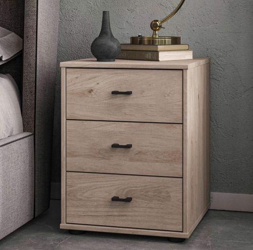 Wiemann Arco Nordic Oak 3 Drawer Bedside
