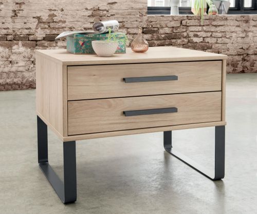 Wiemann Brussels 2 Drawer Bedside Cabinet with Angled Feet - W 60cm