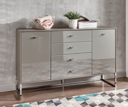 Wiemann Kansas 3 Drawer Bedside Cabinet with Havana Glass Drawer - W 40cm