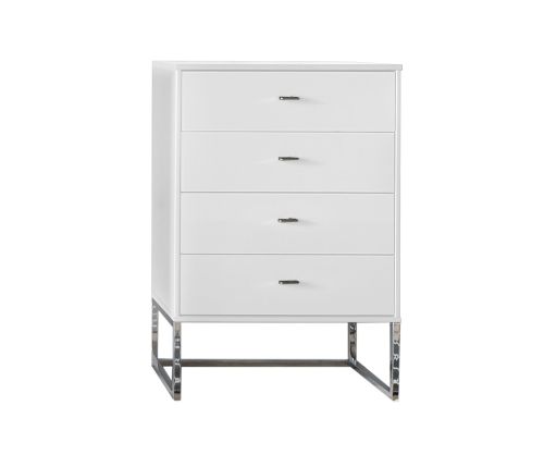 Wiemann Kansas 5 Drawer Chest with Chrome Angled Feet - W 60cm