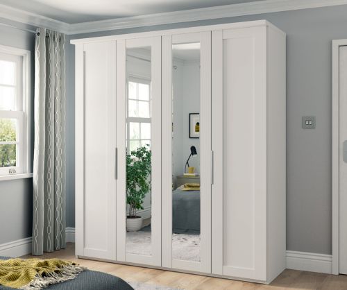 Wiemann Cambridge Pebble Grey 2 Door 1 Mirror Right Wardrobe