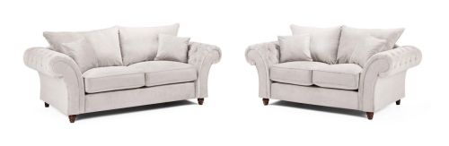 Mossley Fullback Stone Fabric 3+2 Sofa Set