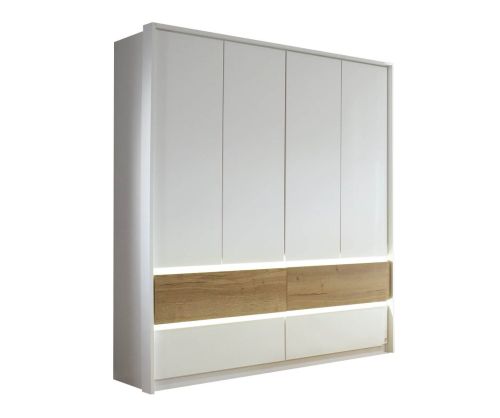 Rauch Winnipeg Alpine White 5 Door 6 Drawer Combi Wardrobe