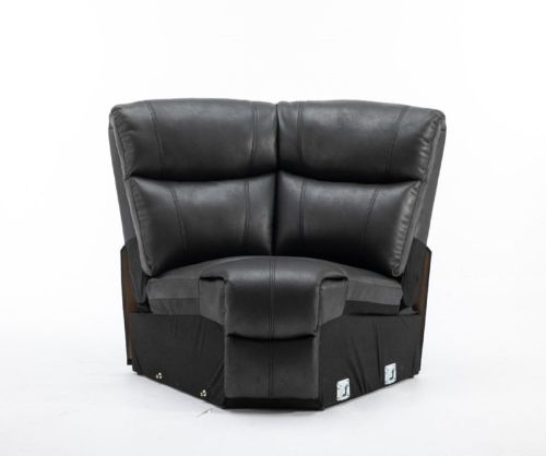 Paris Black Fabric Wedge Corner Unit