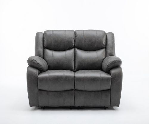 Paris Charcoal Fabric 2 Seater Sofa