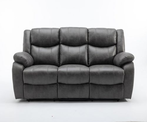Paris Charcoal Fabric 3 Seater Sofa