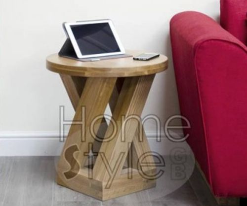 Homestyle GB Z Oak Designer Round 4Leg Lamp Table