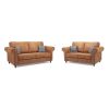 MNS Oakland Leather Suite - 3+2 Tan