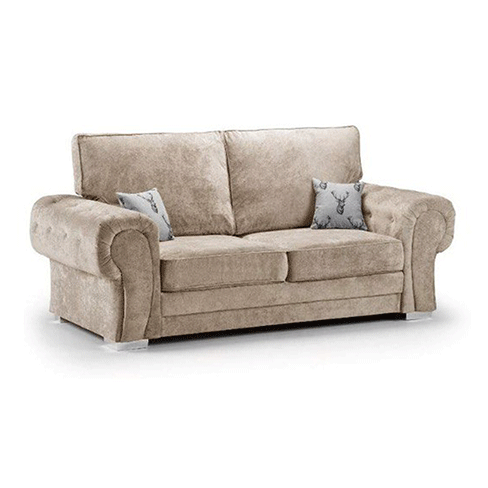 MNS Verona Fabric Suite - Full Back 3 Seater Sofa Mink