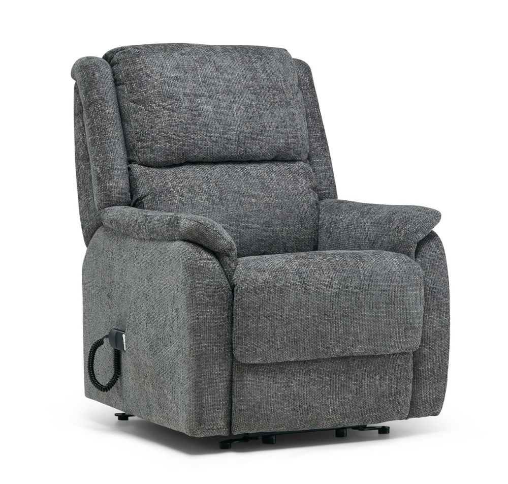 Palermo Graphite Fabric Lift and Rise Recliner Chair 