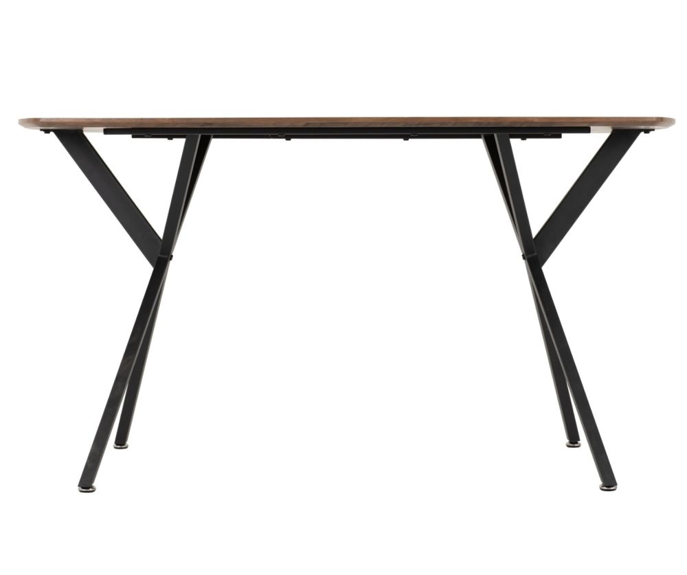 Seconique Furniture Athens Medium Oak Effect  Rectangular Dining Set with Avery Chairs – Black & Grey Velvet