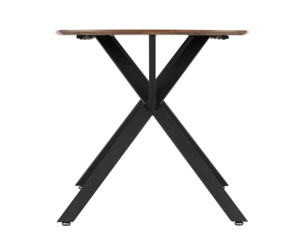 Seconique Furniture Athens Medium Oak Effect  Rectangular Dining Set with Avery Chairs – Black & Grey Velvet
