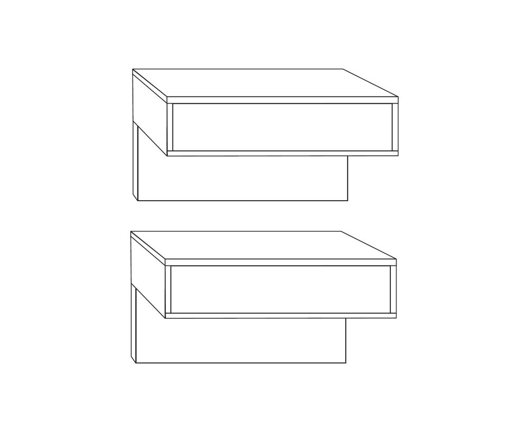 Wiemann Brussels 1 Drawer Bedside Cabinet